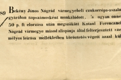 Bekény János Nógrád vármegyebeli cukorrépa-aszaló gyárában: Kotaul Ferenc személyleírása. 1848.07.14.