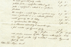 Kapor György allevéltárnok elszámolása a kőnyomda Pestről Balassagyarmatra szállításának költségeiről. 1848. április 19.