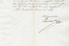 Szemere Bertalan levele újságnak tartozás behajtására (Szemere Bertalan eredeti aláírása). 1848.06.28