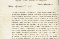 A hadügyminiszter levele, miért nem teljesíthetik katonai iskolába jelentkezett pálfalvai lakos kérelmét. 1848.08.07.