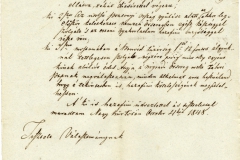 A nógrádi nemzetőrség tábori papja kéri, hogy fiát ajánlják be honvédtisztnek. 1848.10.08.
