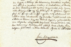 Chikán Gábor esküdt jelentése kerületéről, ill. kiosztotta a katonaság és nemzetőrség közötti különbségről szóló tót nyelvű hirdetményeket. 1848.04.20.