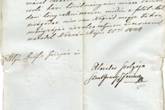 Szentiványi Ferenc lemondó levele esküdti tisztéről 1848.05.20.